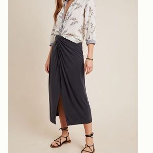 Junie twist front midi skirt Anthropologie